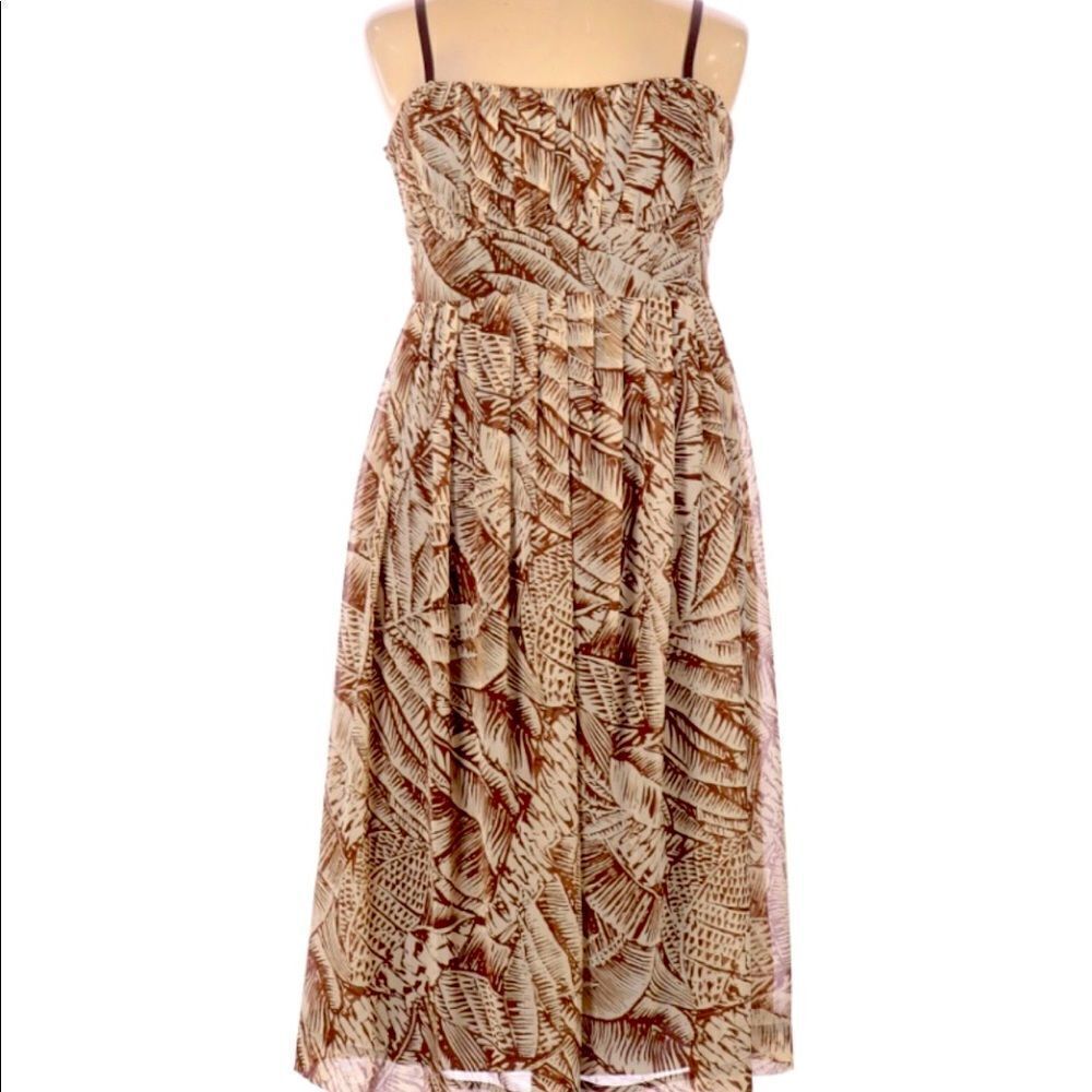 Jonathan Martin Brown Floral Dress